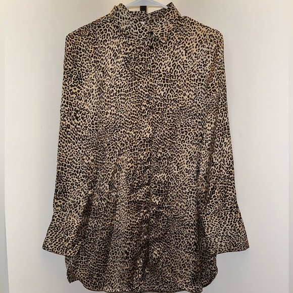 NEW Leopard print Silk shirt - Picture 3 of 5
